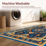 Vintage Blue Gold Medallion Design(Blue)