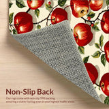 Sweet Apple Design Kitchen Non Slip Floor Mat Machine(Red)