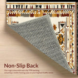 Ultra Soft Area Rug, Non Slip, Stain Resistant, Washable Area Rugs for Living Room, Bedroom, Contemporary Natural Textured Elements(Beige)