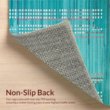 Bold Abstract Black and Teal Fusion(Blue)