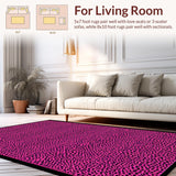 Ultra Soft Area Rug, Non Slip, Stain Resistant, Washable Area Rugs for Living Room, Bedroom, Vibrant Animal Patterned Flourish(Pink)