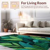 Ultra Soft Area Rug, Non Slip, Stain Resistant, Washable Area Rugs for Living Room, Bedroom, Modern Abstract Green Tones Design(Green)