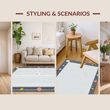 Contemporary Grey Toned Geometric Flair(Gray)