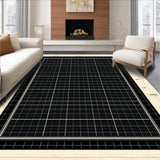 Ultra Soft Area Rug, Non Slip, Stain Resistant, Washable Area Rugs for Living Room, Bedroom, Quirky Black and White Learning Canvas(Gray)