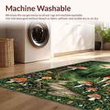 Ultra Soft Area Rug, Non Slip, Stain Resistant, Washable Area Rugs for Living Room, Bedroom, Witchy Aesthetic Cozy Patterns(Green)