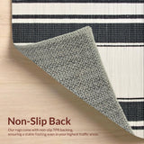 Artistic Coastal Striped Visual Appeal(Black)