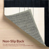 Ultra Soft Area Rug, Non Slip, Stain Resistant, Washable Area Rugs for Living Room, Bedroom, Dynamic Contemporary Arch Pattern(White)