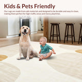 Artisan Crafted Square Stair Landing with Anti Skid Technology for Pets(Beige)