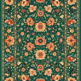 Stylish Vintage Flower(Green)