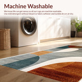 Ultra Soft Area Rug, Non Slip, Stain Resistant, Washable Area Rugs for Living Room, Bedroom, Modern Neutral Abstract Living Room Stain-Resistant Rug(Gray)