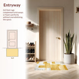 Ultra Soft Area Rug, Non Slip, Stain Resistant, Washable Area Rugs for Living Room, Bedroom, Stylish Earthy Animal Silhouette(Gold)