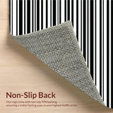 Chic Black and White Patterned Mat(Black)