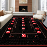 Ultra Soft Area Rug, Non Slip, Stain Resistant, Washable Area Rugs for Living Room, Bedroom, Chic Minimalist Patterned Flocking(Red)