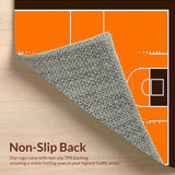 Ultra Soft Area Rug, Non Slip, Stain Resistant, Washable Area Rugs for Living Room, Bedroom, Bold Orange and Brown Geometry(Orange)