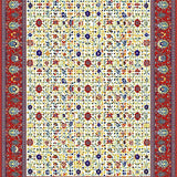 Ultra Soft Area Rug, Non Slip, Stain Resistant, Washable Area Rugs for Living Room, Bedroom, Contemporary Vibrant Curved Patterns(Red)