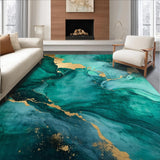 Fluid Abstract Metallic Motif(Green)