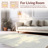 Ultra Soft Area Rug, Non Slip, Stain Resistant, Washable Area Rugs for Living Room, Bedroom, Timeless Classic Animal Design Elements(Beige)