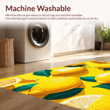 Ultra Soft Area Rug, Non Slip, Stain Resistant, Washable Area Rugs for Living Room, Bedroom, Playful Bright Yellow Whimsy(Yellow)
