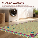 Ultra Soft Area Rug, Non Slip, Stain Resistant, Washable Area Rugs for Living Room, Bedroom, Chic Multi-Toned Spot Motif(Beige)