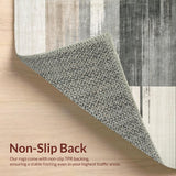 Ultra Soft Area Rug, Non Slip, Stain Resistant, Washable Area Rugs for Living Room, Bedroom, Sleek Geometric Soft Gray Palette(Gray)