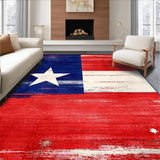 Ultra Soft Area Rug, Non Slip, Stain Resistant, Washable Area Rugs for Living Room, Bedroom, Eclectic Pentagram Motif Display(Red)