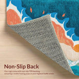 Ultra Soft Area Rug, Non Slip, Stain Resistant, Washable Area Rugs for Living Room, Bedroom, Nautical Beach Themed Living Room Area Carpet(Orange)