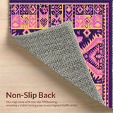 Ultra Soft Area Rug, Non Slip, Stain Resistant, Washable Area Rugs for Living Room, Bedroom, Striking Purple and Pink Visual Harmony(Purple)