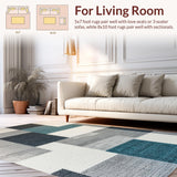 Ultra Soft Area Rug, Non Slip, Stain Resistant, Washable Area Rugs for Living Room, Bedroom, Contemporary Minimalist Bedroom Washable Area Carpet(Gray)