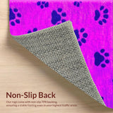 Ultra Soft Area Rug, Non Slip, Stain Resistant, Washable Area Rugs for Living Room, Bedroom, Vibrant Claw Print Decorative Theme(Pink)
