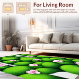 Captivating Multi Hued Flower Design(Green)