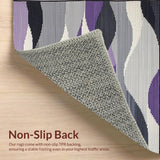 Ultra Soft Area Rug, Non Slip, Stain Resistant, Washable Area Rugs for Living Room, Bedroom, Refined Textured Artful Aesthetic(Purple)