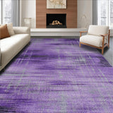 Ultra Soft Area Rug, Non Slip, Stain Resistant, Washable Area Rugs for Living Room, Bedroom, Luxurious Gradient Ripple Effect(Purple)