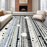 Ultra Soft Area Rug, Non Slip, Stain Resistant, Washable Area Rugs for Living Room, Bedroom, Geometric Spotted Stripe Rug(Gray)