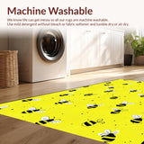 Ultra Soft Area Rug, Non Slip, Stain Resistant, Washable Area Rugs for Living Room, Bedroom, Vibrant Honeycomb Patterned Mat(Yellow)
