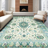 Ultra Soft Area Rug, Non Slip, Stain Resistant, Washable Area Rugs for Living Room, Bedroom, Chic Pastel Floral Medley(Ivory)