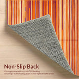 Ultra Soft Area Rug, Non Slip, Stain Resistant, Washable Area Rugs for Living Room, Bedroom, Cozy Rustic Textured Motif(Orange)