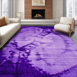 Ultra Soft Area Rug, Non Slip, Stain Resistant, Washable Area Rugs for Living Room, Bedroom, Vibrant Tie-Dye Aesthetic Fusion(Purple)
