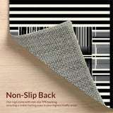Ultra Soft Area Rug, Non Slip, Stain Resistant, Washable Area Rugs for Living Room, Bedroom, Unique Minimalist Animal Theme(Black)