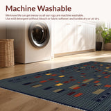 Ultra Soft Area Rug, Non Slip, Stain Resistant, Washable Area Rugs for Living Room, Bedroom, Stylish Neutral Trellis Pattern(Gray)