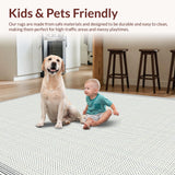 Ultra Soft Area Rug, Non Slip, Stain Resistant, Washable Area Rugs for Living Room, Bedroom, Sleek Minimalist Fun Bath Rug(Gray)