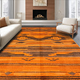 Ultra Soft Area Rug, Non Slip, Stain Resistant, Washable Area Rugs for Living Room, Bedroom, Whimsical Tiger Inspired Artwork(Orange)
