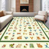 Ultra Soft Area Rug, Non Slip, Stain Resistant, Washable Area Rugs for Living Room, Bedroom, Gentle Beige Circle Educational Play(Brown)