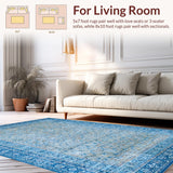 Ultra Soft Area Rug, Non Slip, Stain Resistant, Washable Area Rugs for Living Room, Bedroom, Blue Bow Rug: Modern Geometric Bow Pattern Carpet(Blue)