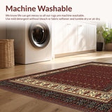 Ultra Soft Area Rug, Non Slip, Stain Resistant, Washable Area Rugs for Living Room, Bedroom, Comfortable Textured(Red)