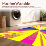 Ultra Soft Area Rug, Non Slip, Stain Resistant, Washable Area Rugs for Living Room, Bedroom, Sophisticated Abstract Blended Hues(Yellow)