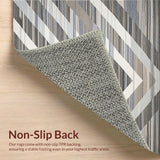 Ultra Soft Area Rug, Non Slip, Stain Resistant, Washable Area Rugs for Living Room, Bedroom, Elegant Abstract Grey Aesthetic(Gray)