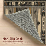 Ultra Soft Area Rug, Non Slip, Stain Resistant, Washable Area Rugs for Living Room, Bedroom, Rustic Wildlife Brown Tapestry(Gray)