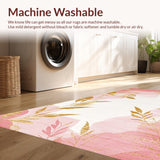 Chic Abstract Leaf Motif(Pink)