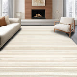 Ultra Soft Area Rug, Non Slip, Stain Resistant, Washable Area Rugs for Living Room, Bedroom, Sleek Earthy Geometric Arrangement(Beige)