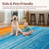 Ultra Soft Area Rug, Non Slip, Stain Resistant, Washable Area Rugs for Living Room, Bedroom, Trendy Gradient Chic Harmony(Orange)